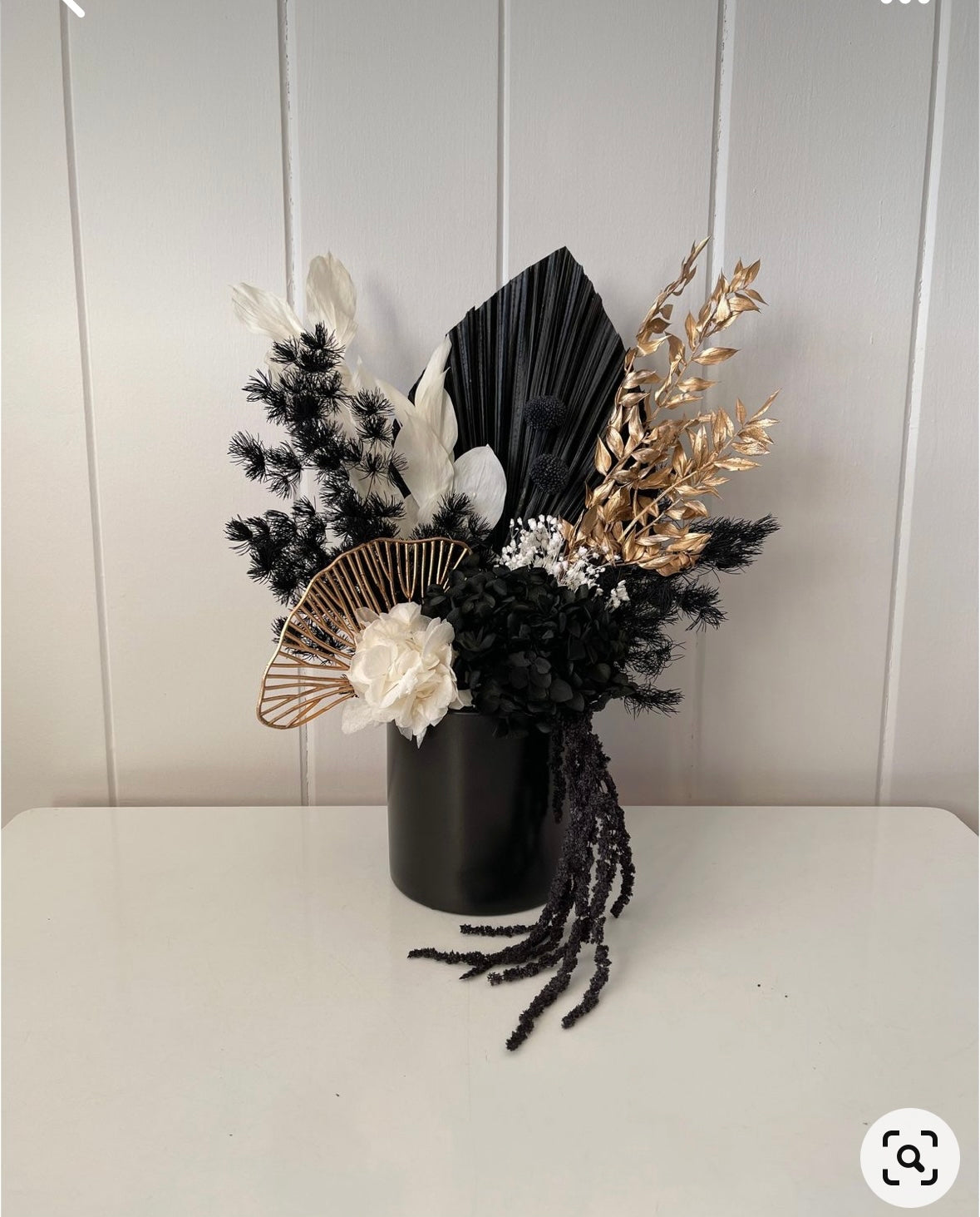 Includes 3 Palms: 12"W X 17"L Charcoal BLACK Medium Dried Palm Leaf | Palm Fan | Tropical Decor | DIY Floral Arrangements | Home | Party | Wedding | Boho Decor | Free Ships Flat, Ready to Use! 3 PCS