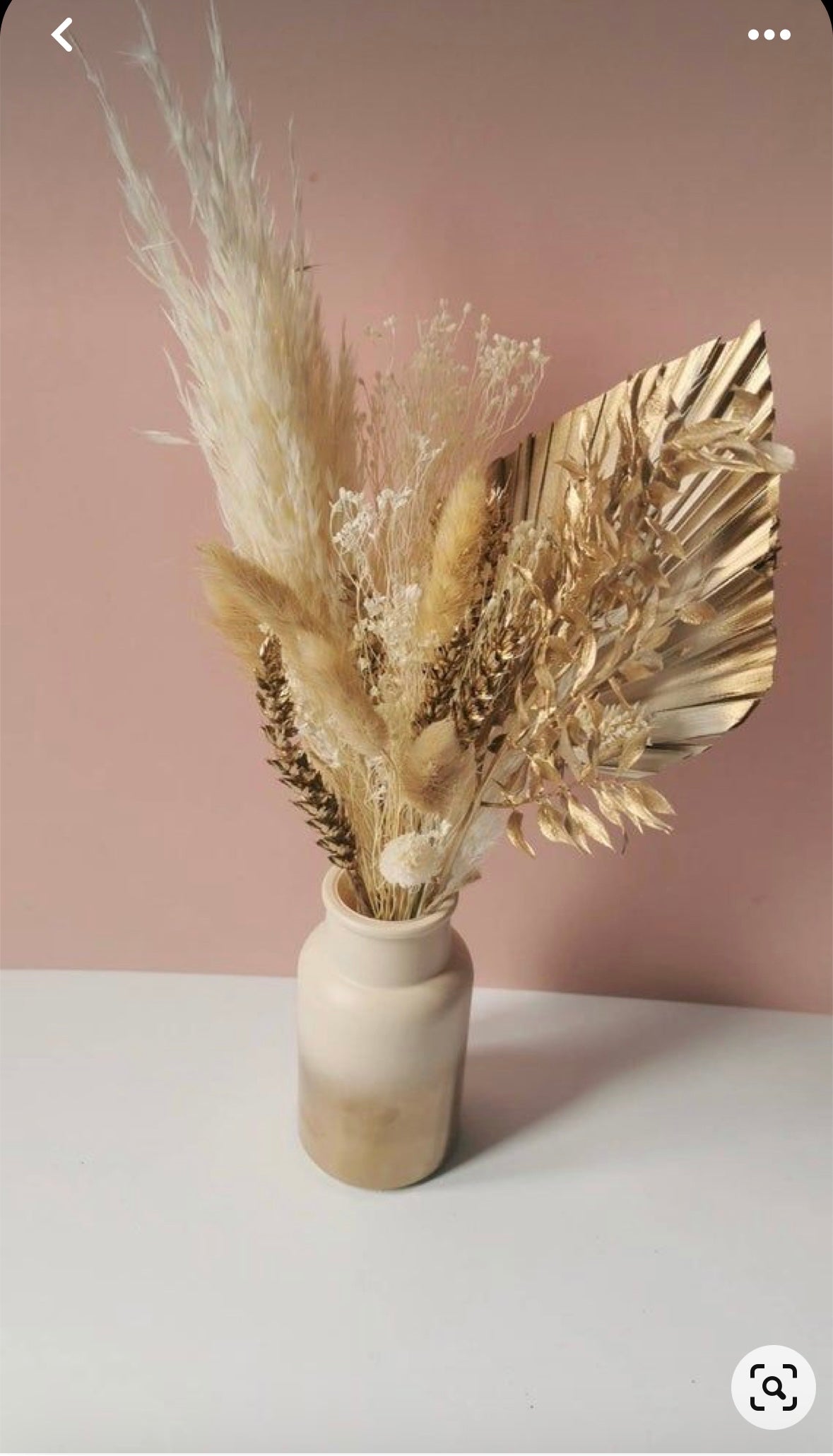 Includes 3 Palms: 12"W X 17"L Medium GOLD Dried Palm Leaf | Palm Fan | Tropical Decor | DIY Floral Arrangements | Home | Party | Wedding | Boho Decor | Free Ships Flat, Ready to Use! 3 PCS