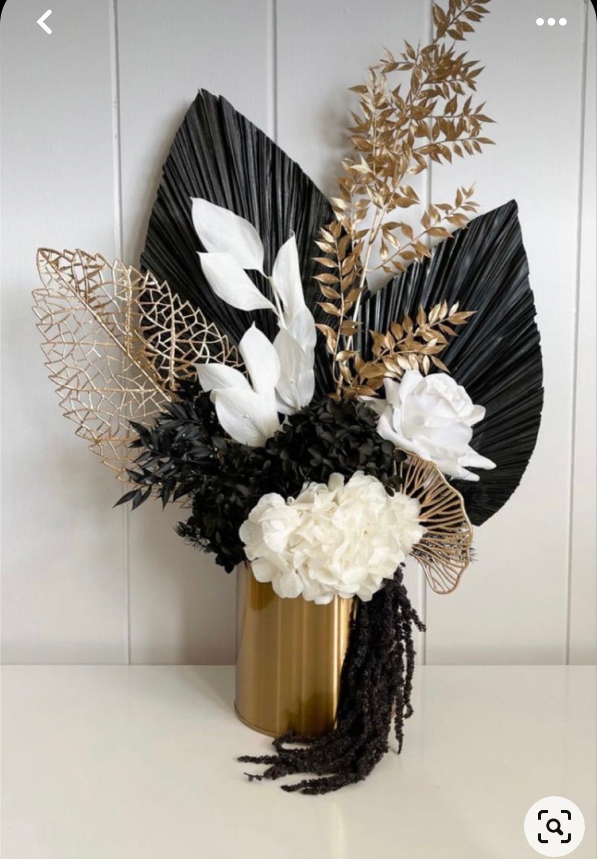 Includes 3 Palms: 12"W X 17"L Charcoal BLACK Medium Dried Palm Leaf | Palm Fan | Tropical Decor | DIY Floral Arrangements | Home | Party | Wedding | Boho Decor | Free Ships Flat, Ready to Use! 3 PCS