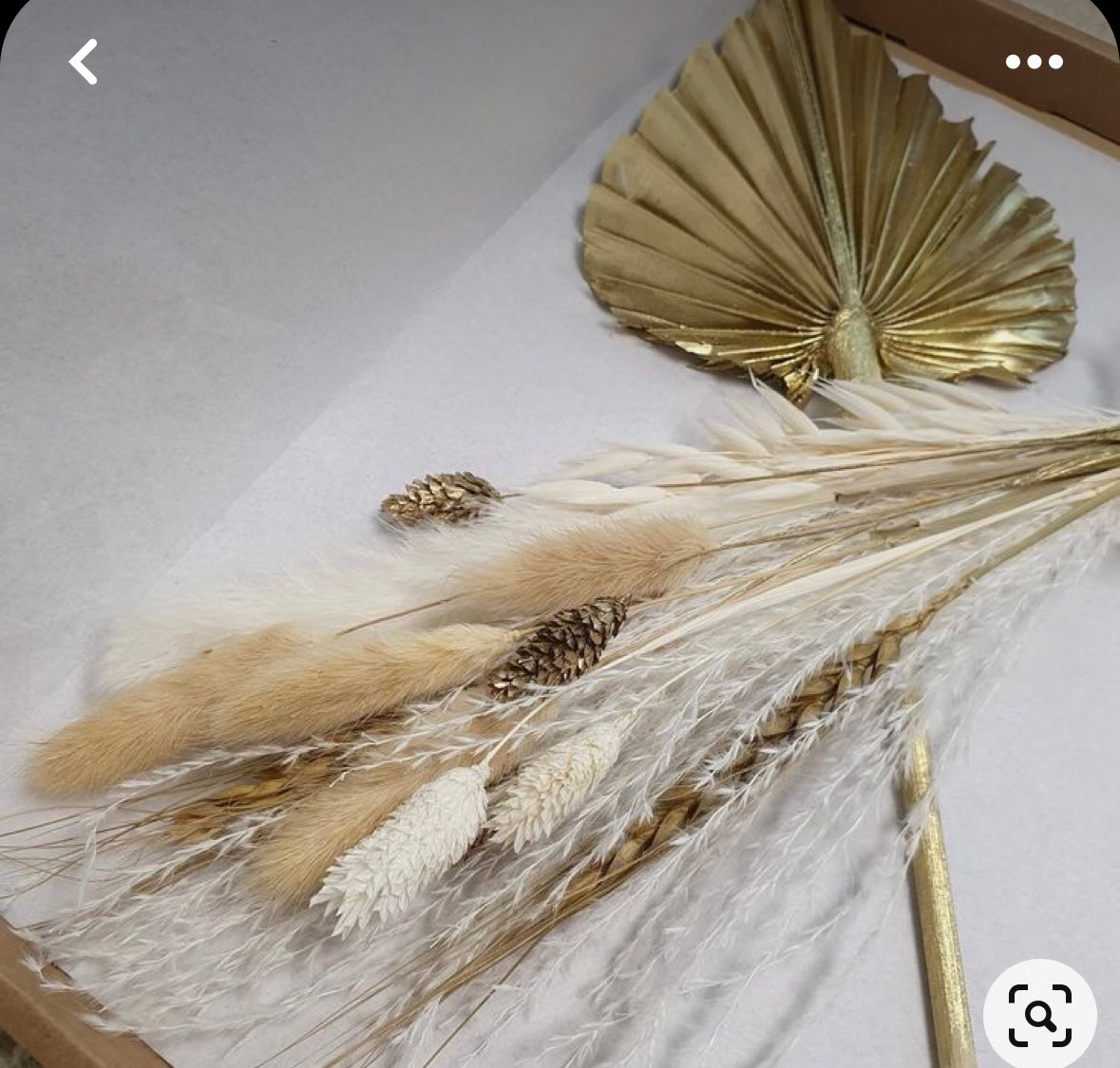 Includes 3 Palms: 12"W X 17"L Medium GOLD Dried Palm Leaf | Palm Fan | Tropical Decor | DIY Floral Arrangements | Home | Party | Wedding | Boho Decor | Free Ships Flat, Ready to Use! 3 PCS