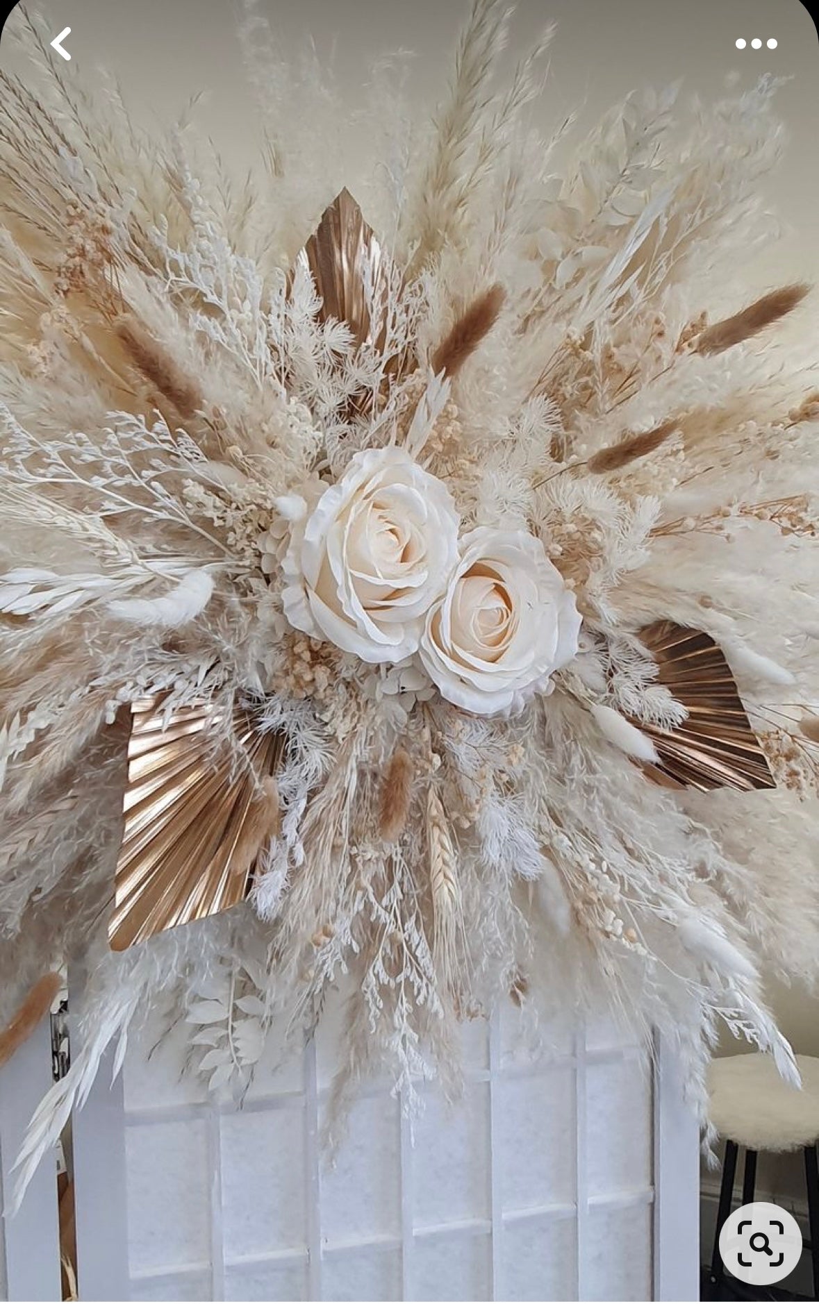 Includes 3 Palms: 12"W X 17"L Medium GOLD Dried Palm Leaf | Palm Fan | Tropical Decor | DIY Floral Arrangements | Home | Party | Wedding | Boho Decor | Free Ships Flat, Ready to Use! 3 PCS