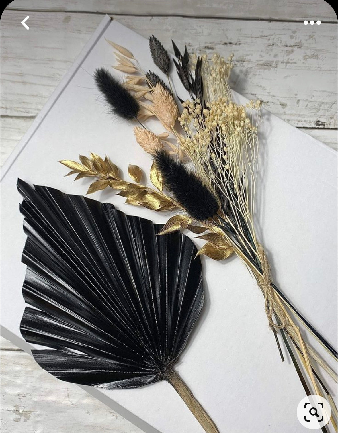 Includes 3 Palms: 12"W X 17"L Charcoal BLACK Medium Dried Palm Leaf | Palm Fan | Tropical Decor | DIY Floral Arrangements | Home | Party | Wedding | Boho Decor | Free Ships Flat, Ready to Use! 3 PCS