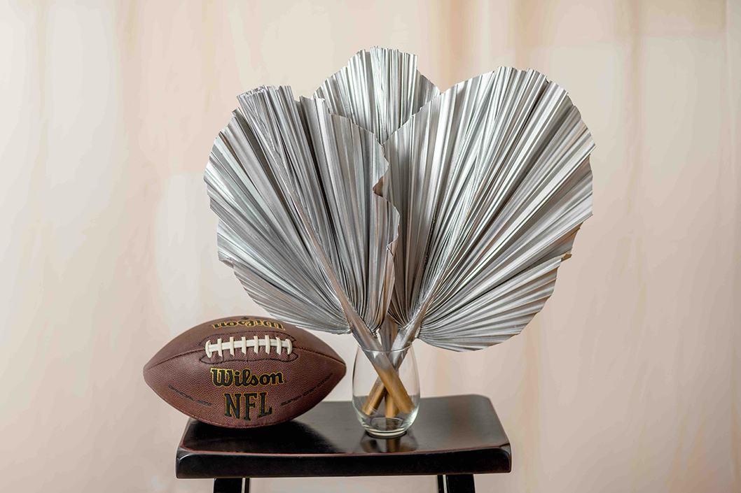 Includes 3 Palms: 12"W X 17"L Medium SILVER Dried Palm Leaf | Palm Fan | Tropical Decor | DIY Floral Arrangements | Home | Party | Wedding | Boho Decor | Free Ships Flat, Ready to Use! 3 PCS