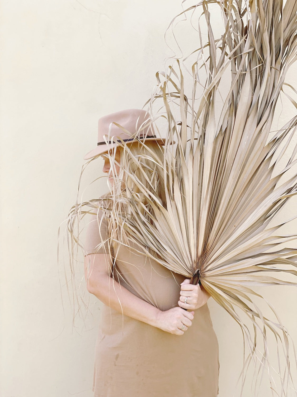 3ft. JUMBO Palm Leaf, Wispy-Ended Dried Palm Leaves, Beige Palm, Natural Sun-Dried Palm Leaf, Boho Home Decor, Wedding Party, Wall Decor, XL Large Dried Flowers