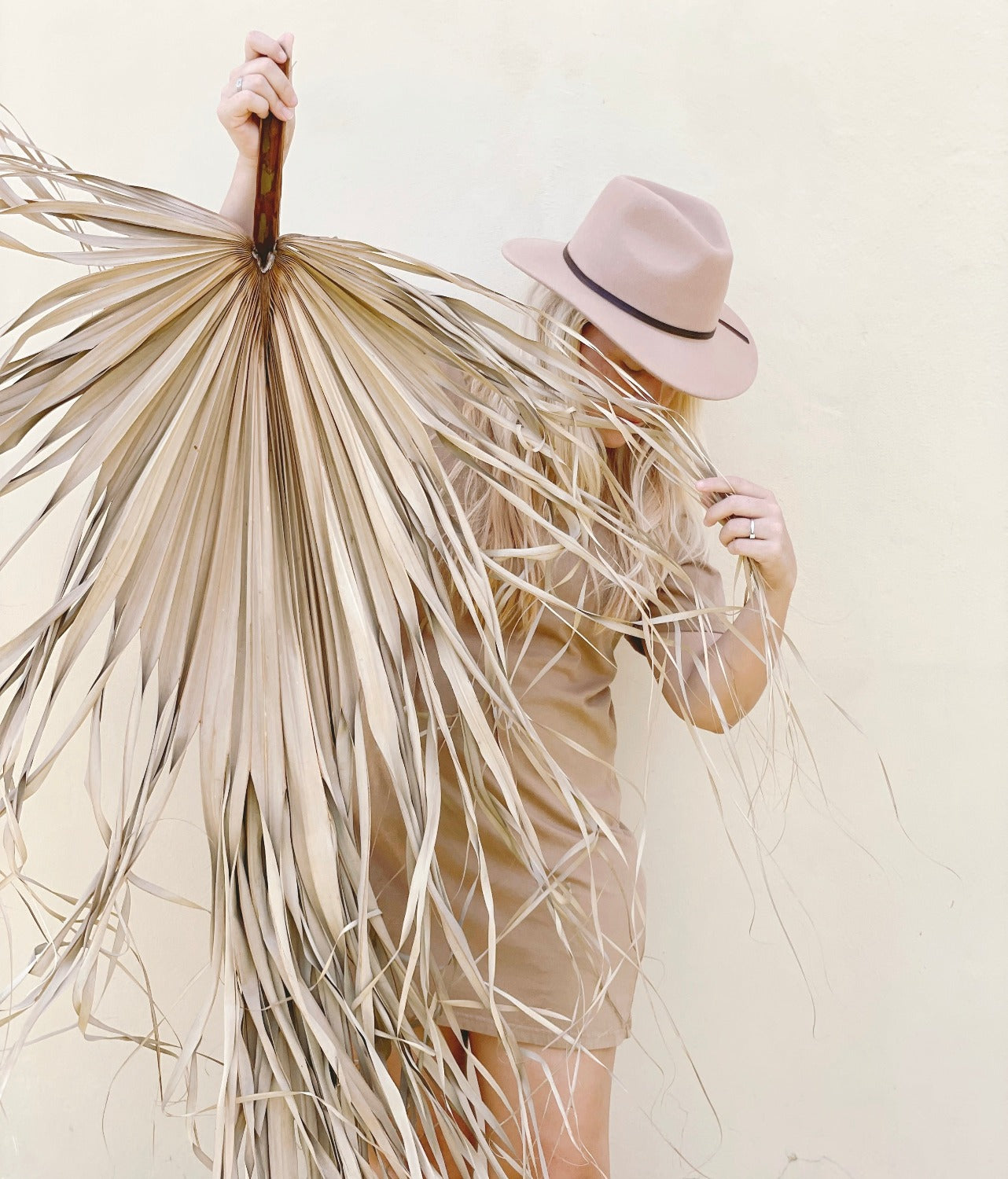 3ft. JUMBO Palm Leaf, Wispy-Ended Dried Palm Leaves, Beige Palm, Natural Sun-Dried Palm Leaf, Boho Home Decor, Wedding Party, Wall Decor, XL Large Dried Flowers