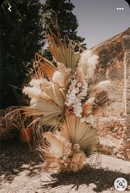3ft. JUMBO Palm Leaf, Wispy-Ended Dried Palm Leaves, Beige Palm, Natural Sun-Dried Palm Leaf, 🌿 Luxe Dried Palm Leaves – Natural Minimalist Statement Décor