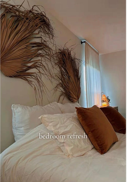 2 Jumbo Set of Dried Palm Leaves Decor, DIY Decor Material for Outdoor and Indoor, Boho Rustic Wedding Backdrops & Photoshoot Props
