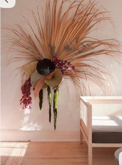 Giant Set of 5 Dried Palm Leaves, Wedding Arrangements, DIY Wedding Decor for Outdoor & Indoor, Boho Wedding Backdrops, XL Photoshoot Props