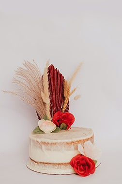 12 PCS Cake Topper, Boho, Flower, Palm Leaves, Cake Decorations, for Bohemian Wedding, Baby Shower, Birthday, Party Supplies, PINK