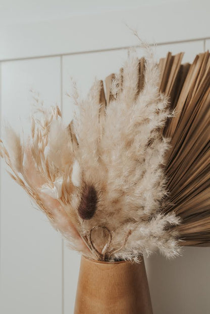 Includes 3 Palms: 12"W X 17"L Medium GOLD Dried Palm Leaf | Palm Fan | Tropical Decor | DIY Floral Arrangements | Home | Party | Wedding | Boho Decor | Free Ships Flat, Ready to Use! 3 PCS